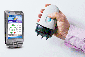 Imagen: El detector de hematomas cerebrales Infrascanner Model 1000 (Fotografía cortesía de Infrascan).